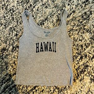 John Galt for BRANDY MELVILLE Hawaii Gray Tank Top / one size